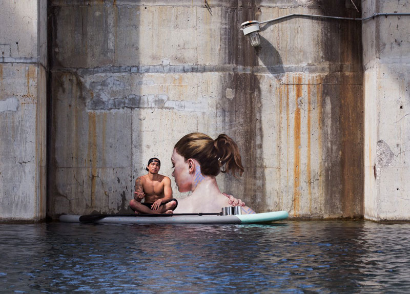 street Artist hula Uses Paddleboard to Paint in Hard to Reach Places (7)