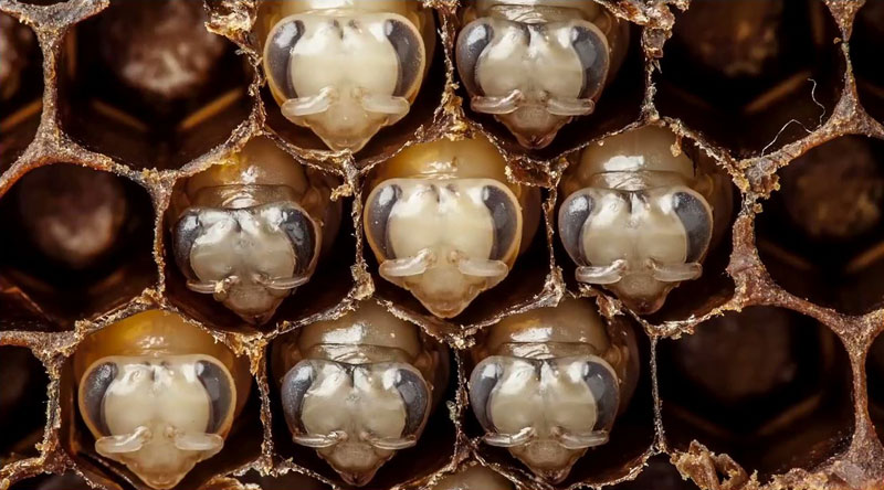 The First 21 Days of a Bee's Life Condensed Into 60 Seconds