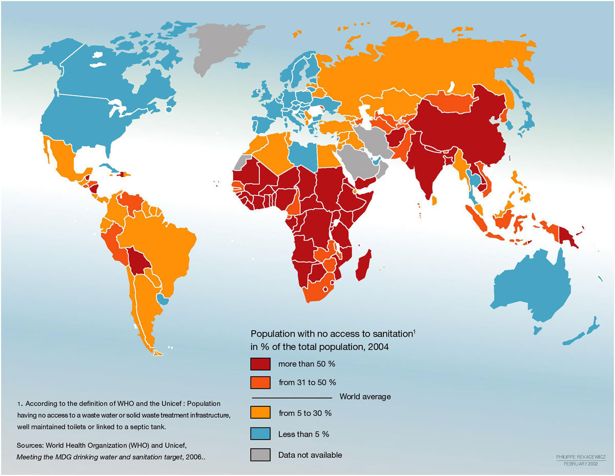 access to sanitation around the globe 32 Maps That Will Teach You Something New About the World