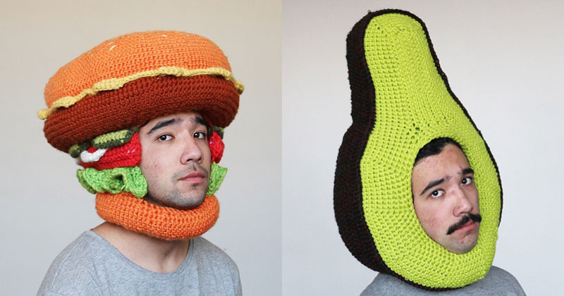 This Guy is Crocheting Food Hats and It's Awesome