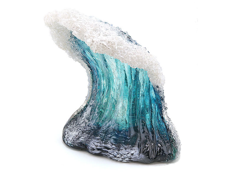 glass wave sculptures by paul desomma and marsha blaker (2)