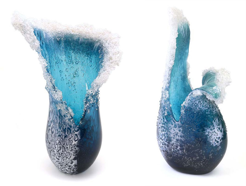 glass wave sculptures by paul desomma and marsha blaker (8)