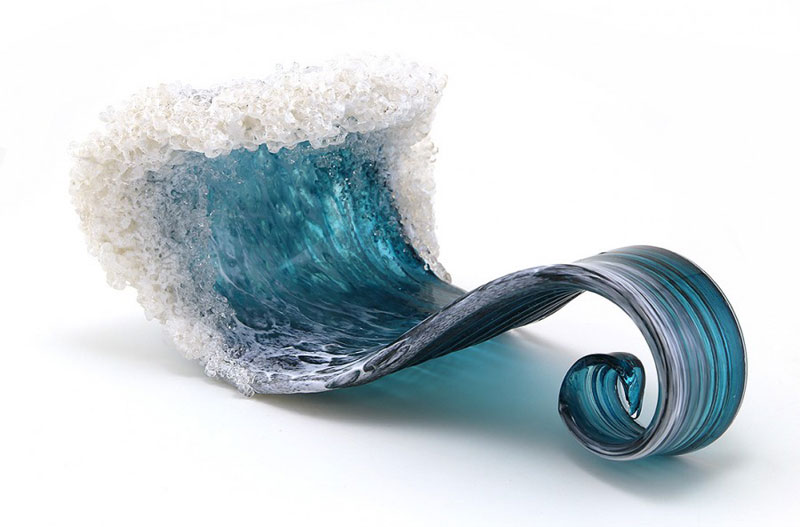 Amazing Crashing Wave Glass Sculptures by Blaker-DeSomma