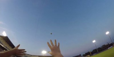 Guy Barehands a Line Drive While Wearing a GoPro