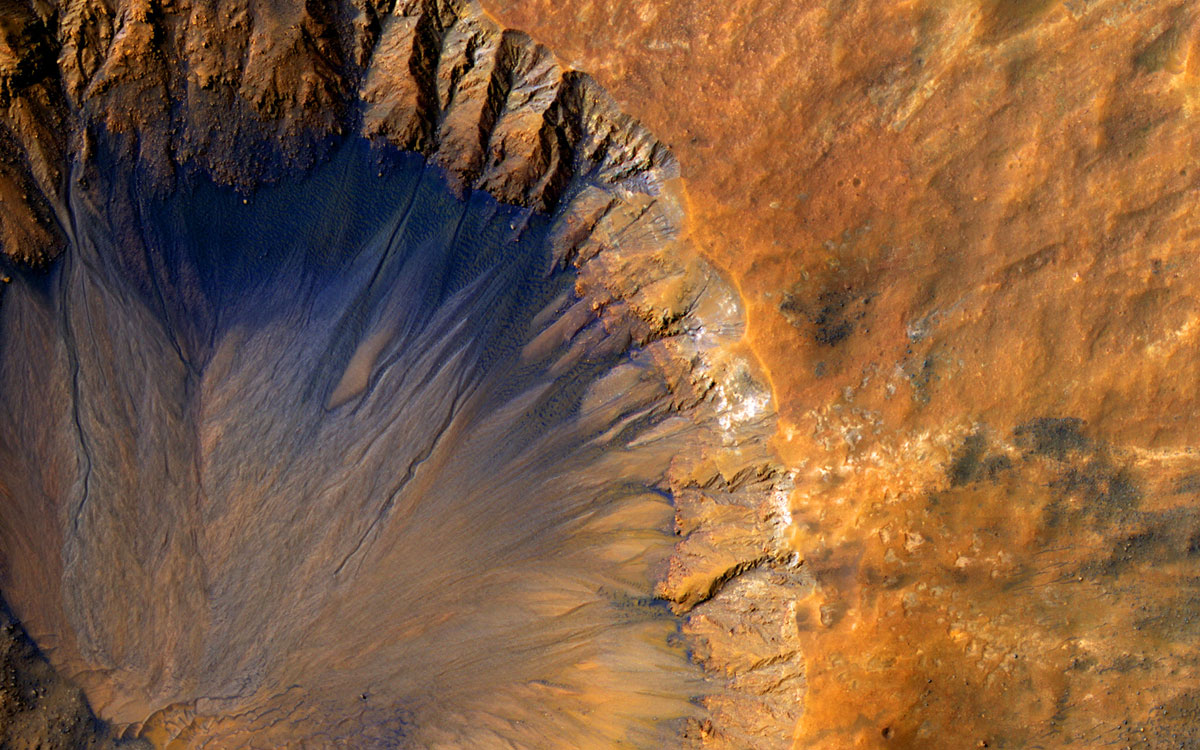 mars crater from above nasa Picture of the Day: Fresh Crater on Mars