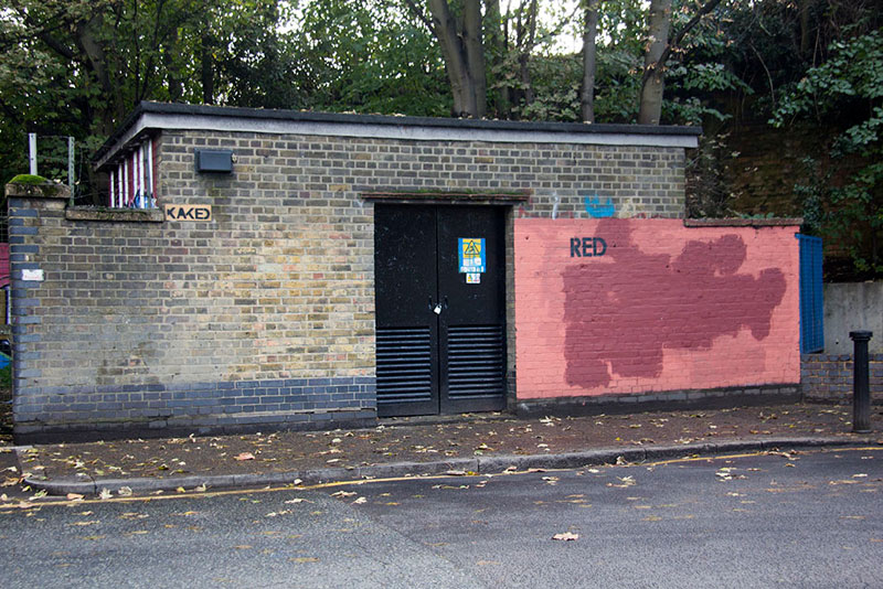 Street Artist mobstr and City Worker Have Year Long Exchange on Red Wall in London (11)