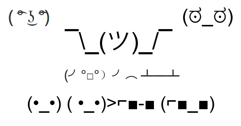 All of the Best Text Emoticons on a Single Page