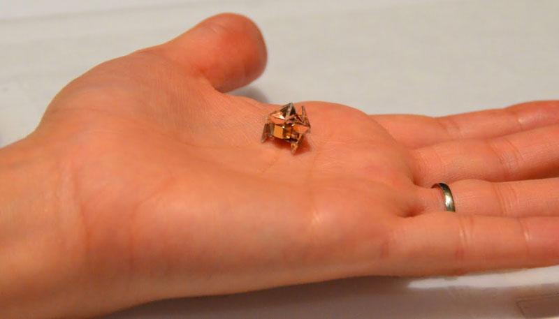 This Tiny Self-Folding Origami Robot can Walk, Swim and Degrade