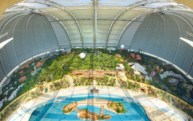 tropical islands resort the giant waterpark inside an old german airship hangar 23 This Divers Paradise is Built on a Rock and Surrounded by Reef