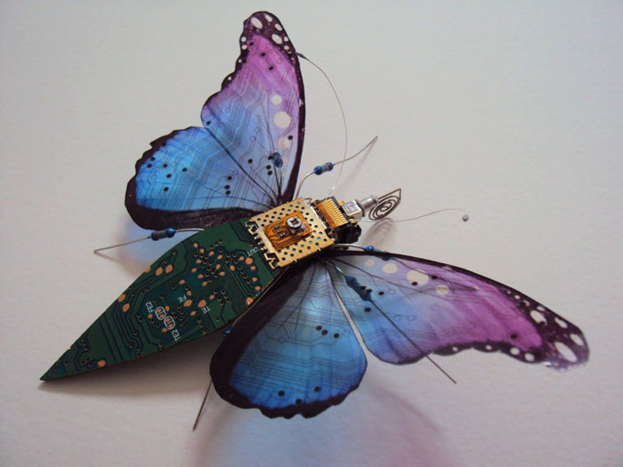 winged insects made from discarded electronics (5)