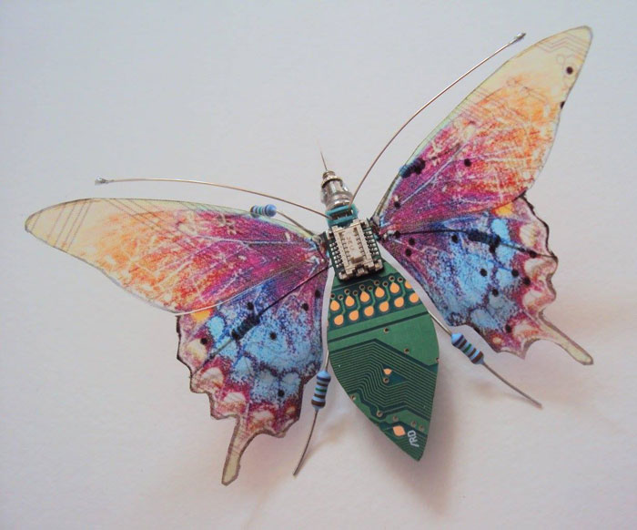 winged insects made from discarded electronics (7)