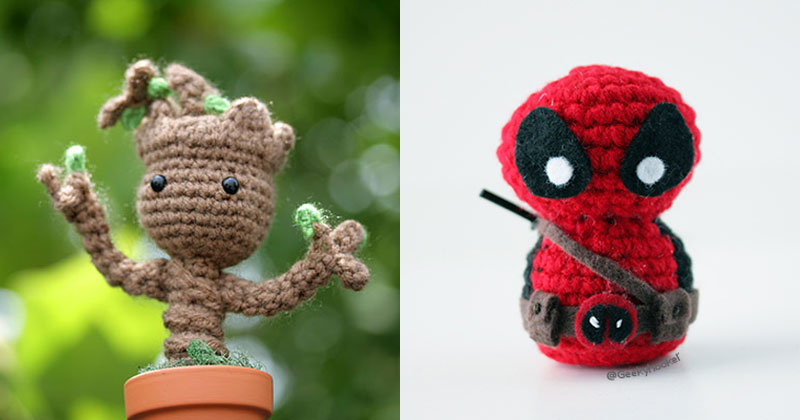 Artist Hides Mini Crochet Characters for People to Find at Comic-Con