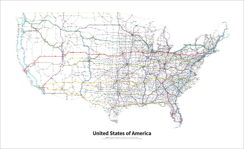 Every US Highway Drawn in the Style of a Transit Map by cameron booth (3)