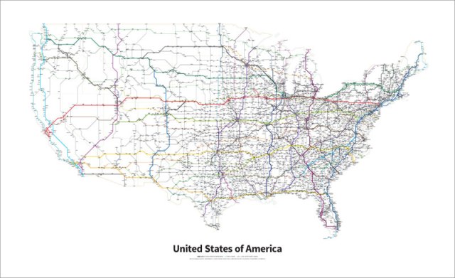 United States Freeway Map Every Us Highway Drawn In The Style Of A Transit Map » Twistedsifter