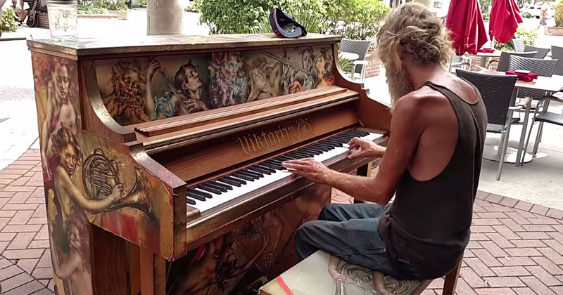Homeless Man Plays Styx's 'Come Sail Away' on Outdoor Piano