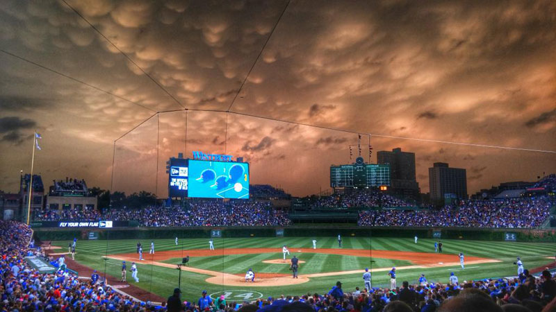 Picture of the Day: Mammatus Clouds Over Wrigley Field