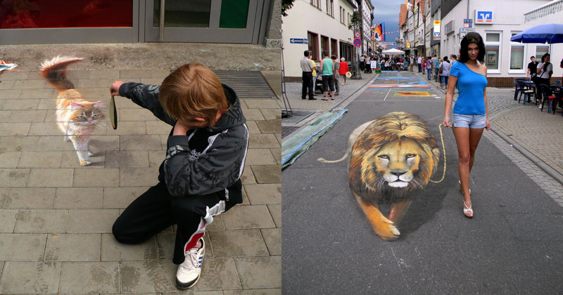 3D Sidewalk Paintings by Nikolaj Arndt