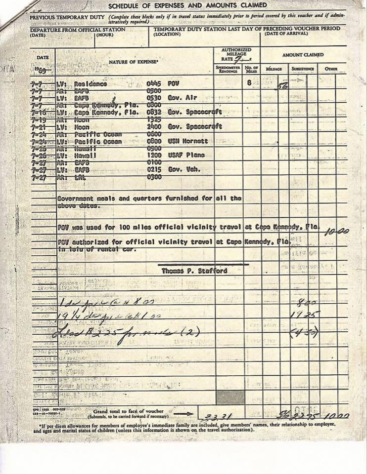 When Buzz Aldrin Returned from the Moon He Had to Fill Out a Customs Form (2)