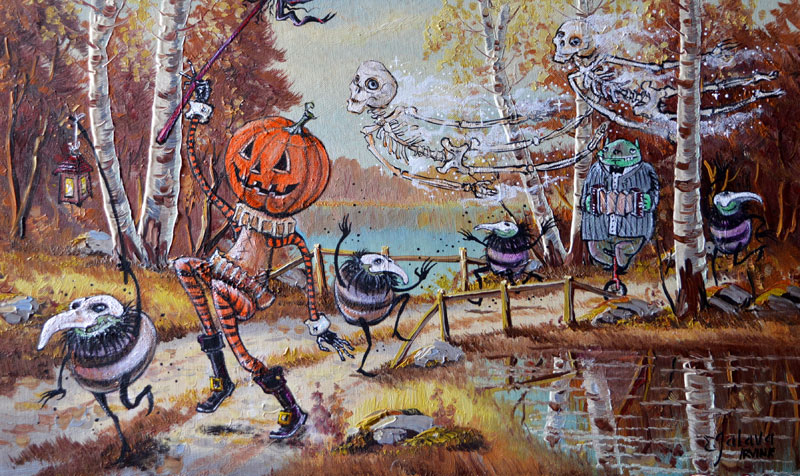 David Irvine Continues to Paint the Most Random Characters Into Old Thrift Store Paintings