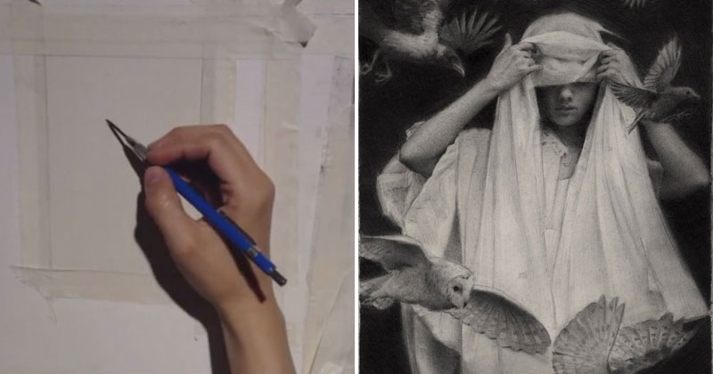 Graphite Drawing Comes to Life in Amazing Timelapse by Karla Ortiz