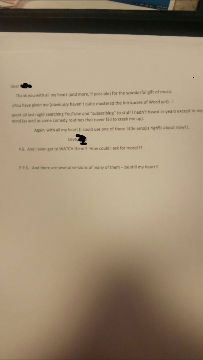 Senior Learning to Use the Internet Wrote This Letter to Her Teacher (1)