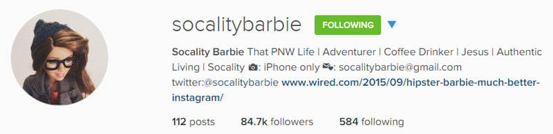 socality barbie Hipster Barbie Parodies That Girl You Probably Follow on Instagram