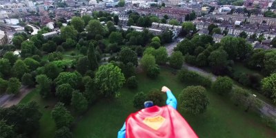 Guy Attaches Superman Action Figure to Drone and Makes a Hero Cam