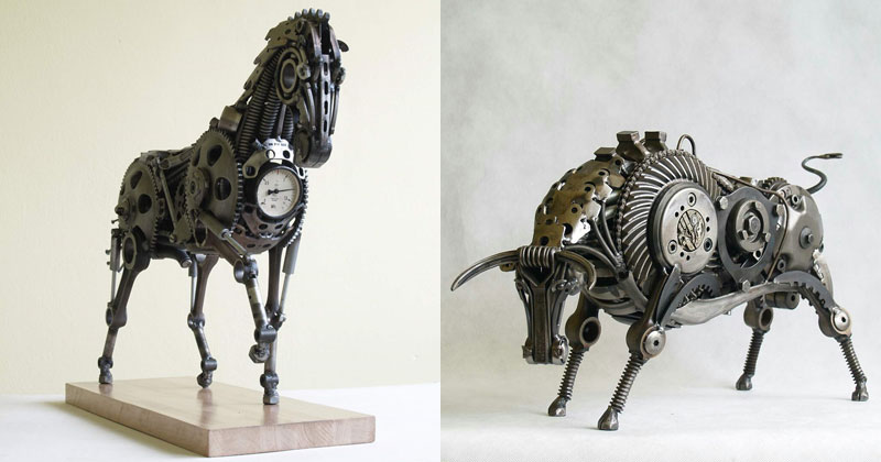 Tomas Vitanovsky Welds Animal Sculptures Out of Scrap Metal » TwistedSifter