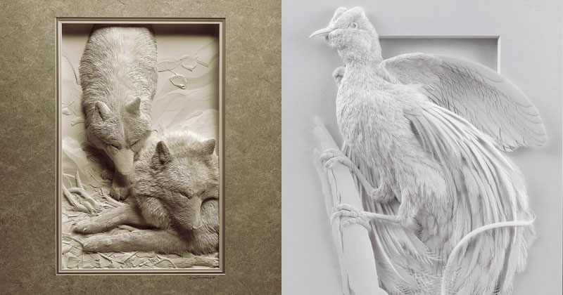 These Amazing Animal Sculptures Were Made from Carefully Cut Layers of Paper  » TwistedSifter