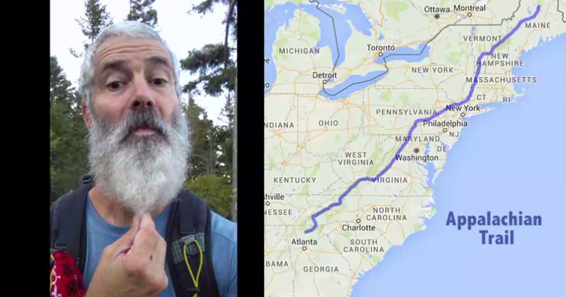 6 Month Timelapse Shows Man's Beard Grow as He Hikes Appalachian Trail