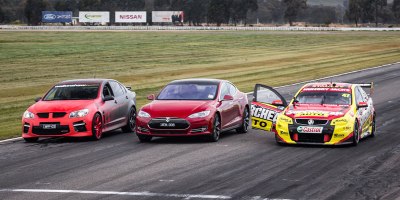 Tesla Drag Races Holden V8 Supercar and Walkinshaw GTS