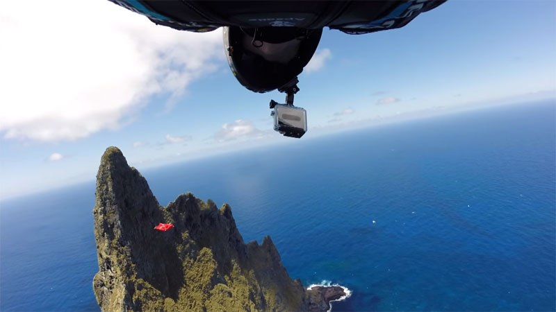 Volcanic Stack Wingsuit Flying Over the World's Tallest Volcano Stack - TwistedSifter