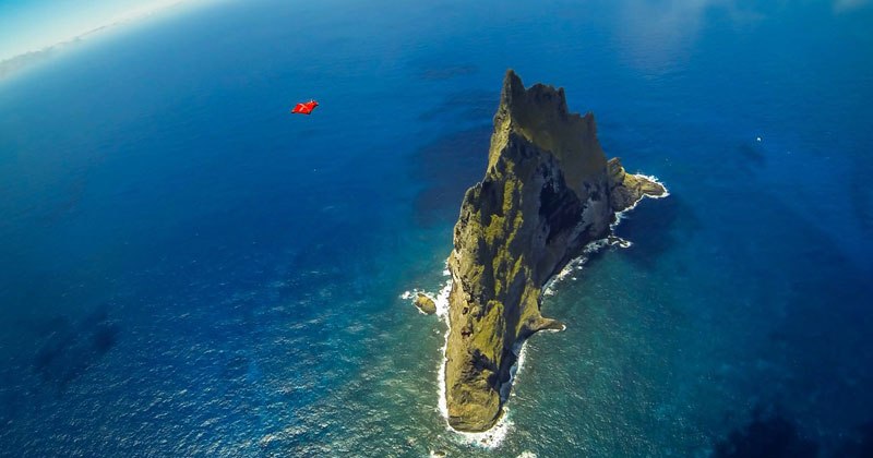 Volcanic Stack Wingsuit Flying Over the World's Tallest Volcano Stack - TwistedSifter