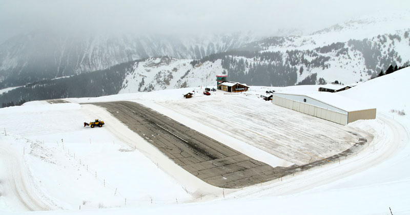 Watch a Plane Take Off from This Runway in the French Alps