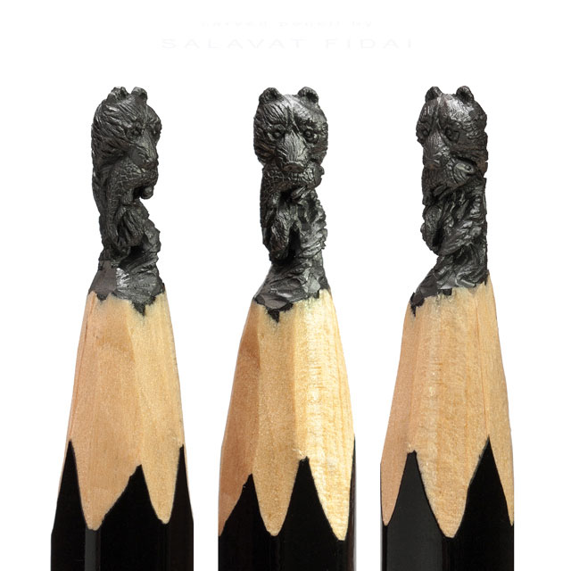 miniature sculptures carved on the tips of pencils by salavat fidai (12)