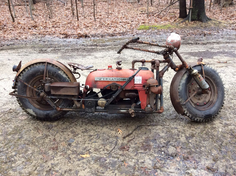 Guy Turns Old Tractor Into Badass Motorcycle