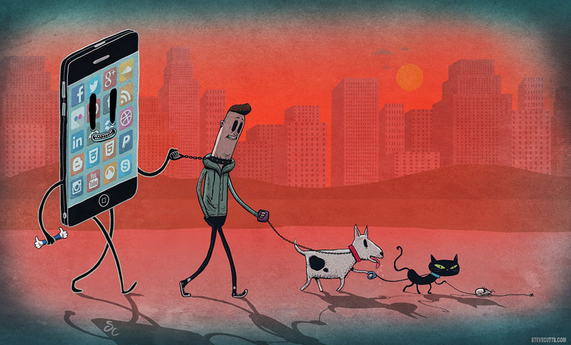 Steve Cutts Illustrates the Sad State of Today's World