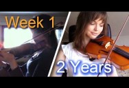 Adult Beginner Films Her Progress Learning the Violin Every Week for Two Years