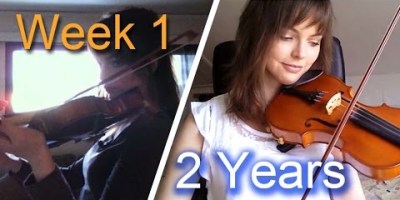Adult Beginner Films Her Progress Learning the Violin Every Week for Two Years