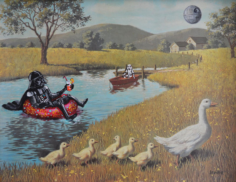 Darth Vader on his day off thrift store painting remixes by david irvine 2