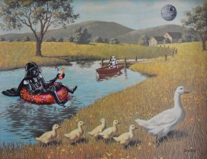 darth vader on his day off thrift store painting remixes by david irvine 2 Darth Vader on his day off thrift store painting remixes by david irvine 2