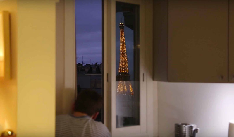 Guy Makes Giant Periscope So He Can See the Eiffel Tower from Bed