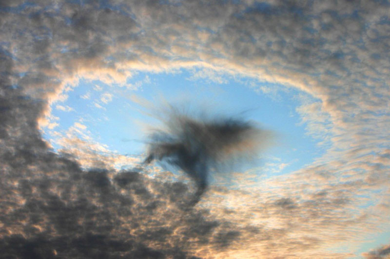 Picture of the Day: Hole Punch Cloud, Austria