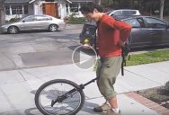 Juggling Unicyclist Goes to Defend his Math PhD at Stanford