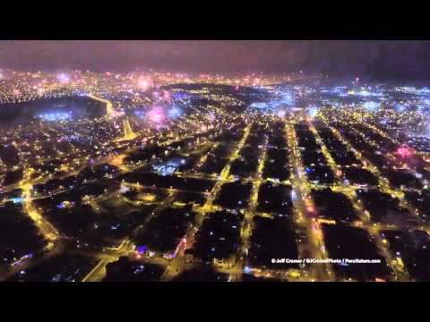 Drone Captures Amazing NYE Fireworks Across the Entire City of Lima