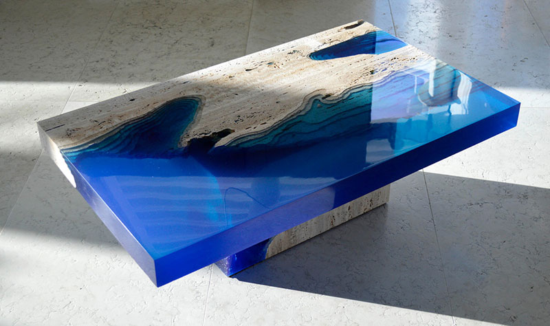 lagoon table made from marble and resin by LA Table (3)