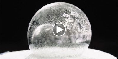 Making Soap Bubbles in the Freezing Cold and Filming the Results