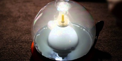 A Levitating Top, Inside a Bubble, Filled With Smoke... For Science!
