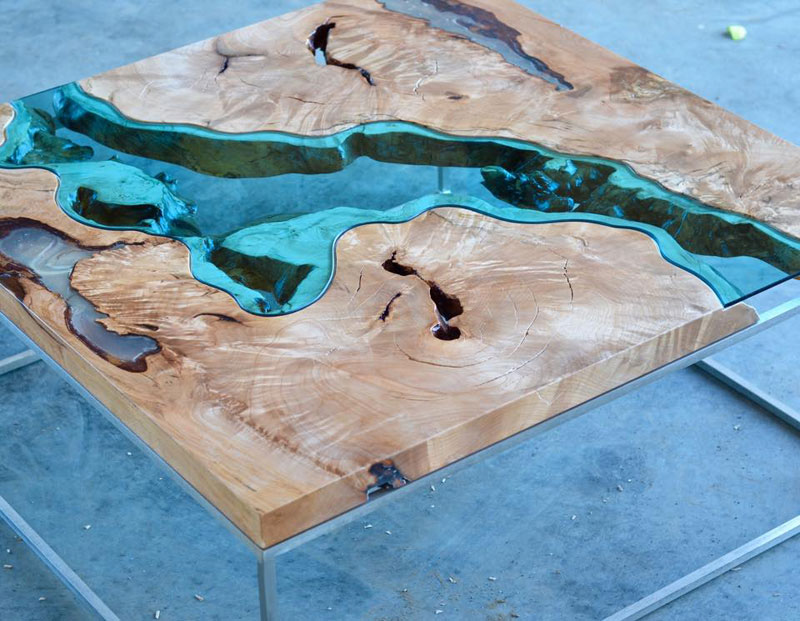 artist gregory klassen wood glass rivers lakes furniture (6)
