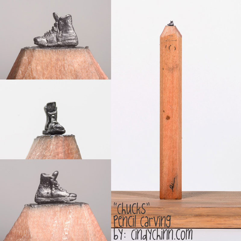 mini trains carved into pencils by cindy chinn (10)